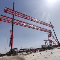 北京門式起重機施工現場